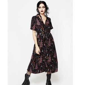 Foxglove midi shirt dress